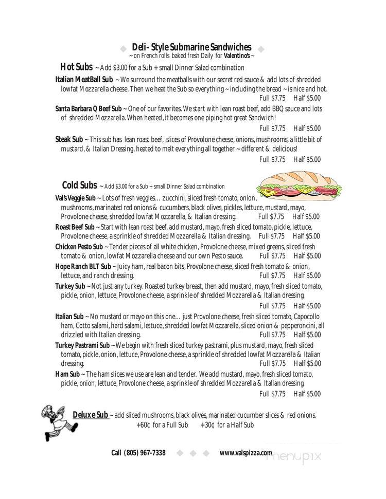 Valentino's Take N Bake Pizza - Santa Barbara, CA