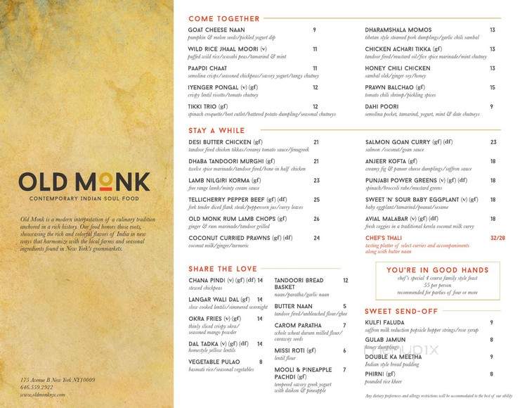 Old Monk - New York, NY menu_pic