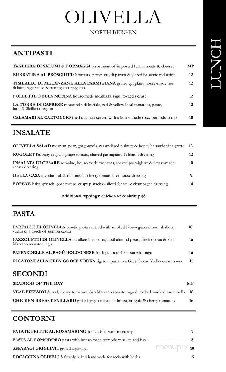 Olivella Restaurant - North Bergen, NJ menu_pic
