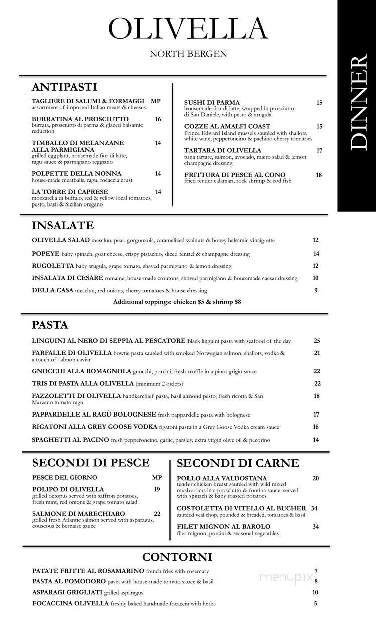 Olivella Restaurant - North Bergen, NJ menu_pic