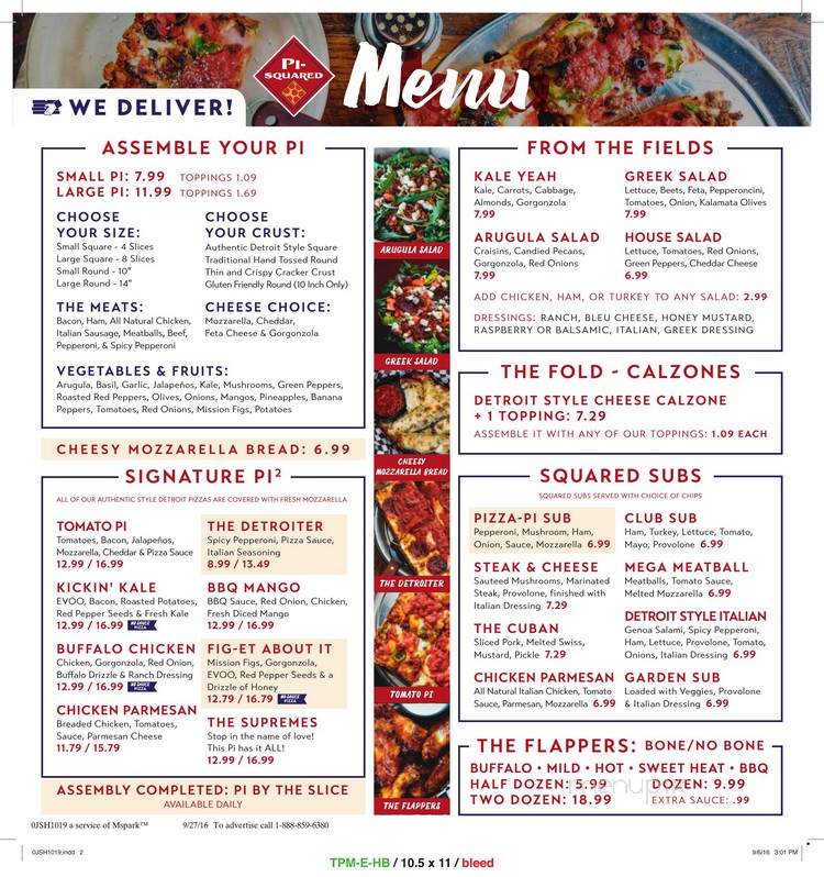 Pi-Squared Pizza - Spartanburg, SC menu_pic