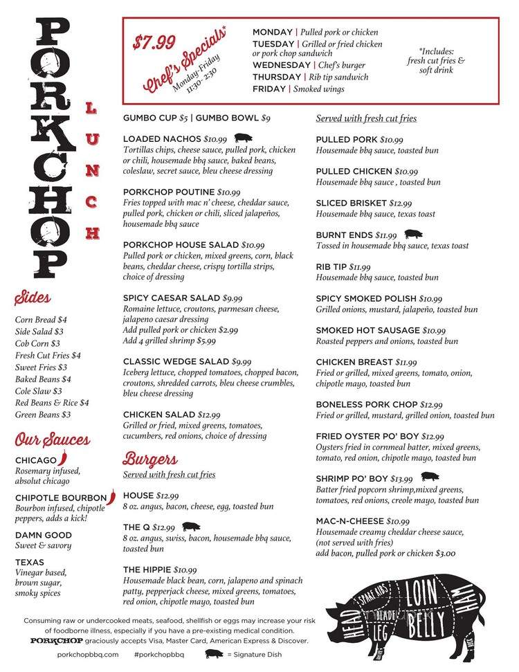Porkchop - Merrillville, IN menu_pic