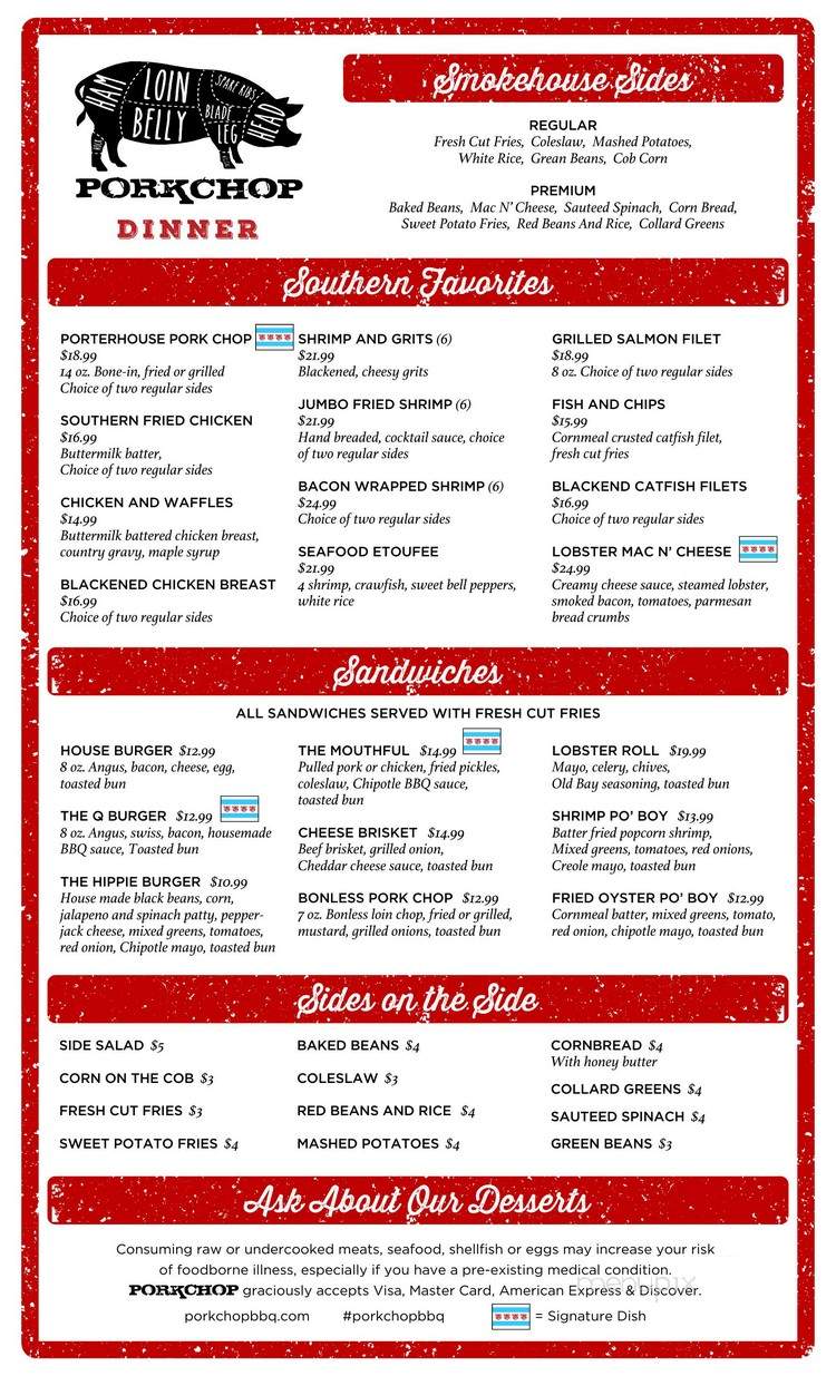Porkchop - Merrillville, IN menu_pic