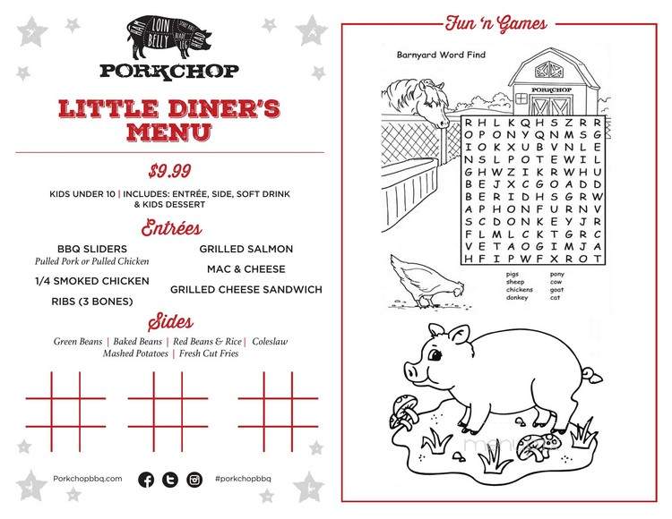 Porkchop - Merrillville, IN menu_pic