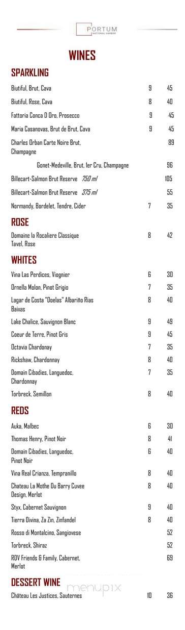 Portum - Oxon Hill, MD menu_pic