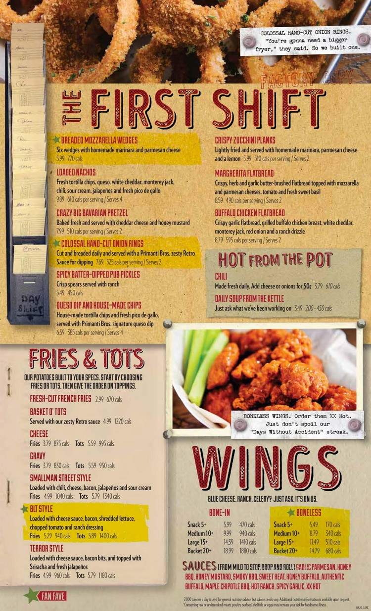 Primanti Bros - Hampton Township, PA menu_pic
