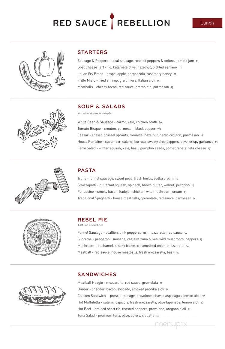 Red Sauce Rebellion - Excelsior, MN menu_pic