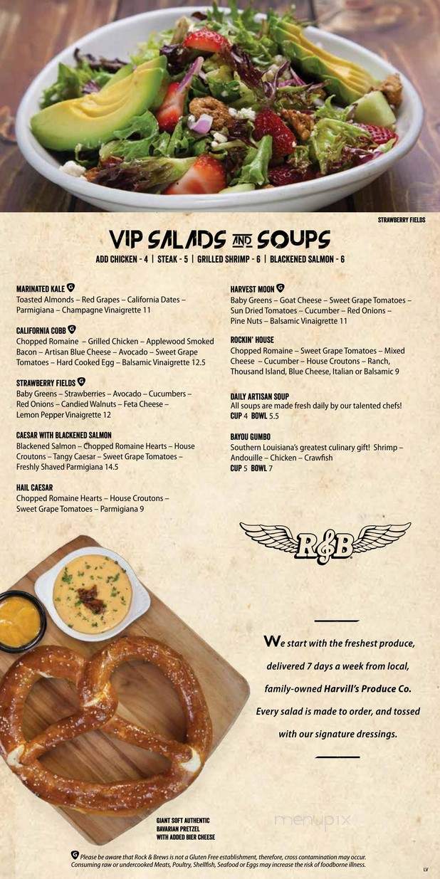 Menu of Rock & Brews in Orlando, FL 32822