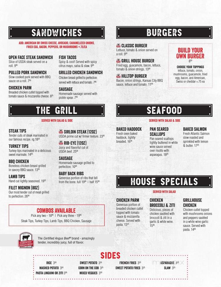 Route 1 Grill House - Saugus, MA menu_pic