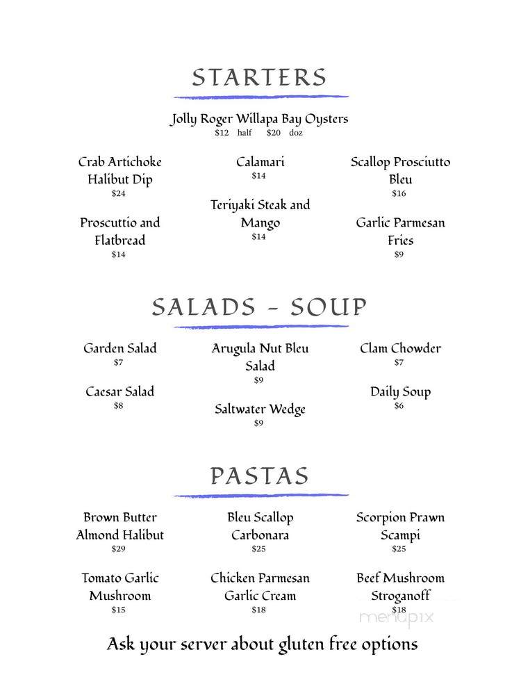 Saltwater Bar and Grill - Long Beach, WA menu_pic