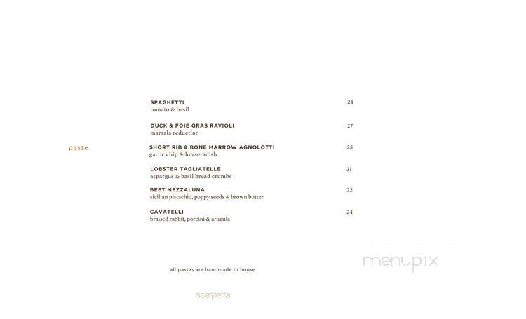 Scarpetta Newport - Newport, RI menu_pic