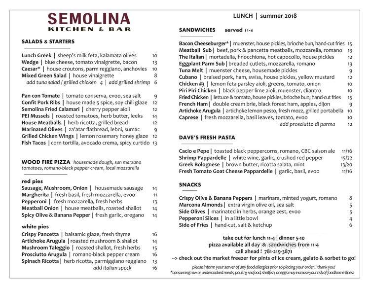 Semolina Kitchen & Bar - Medford, MA