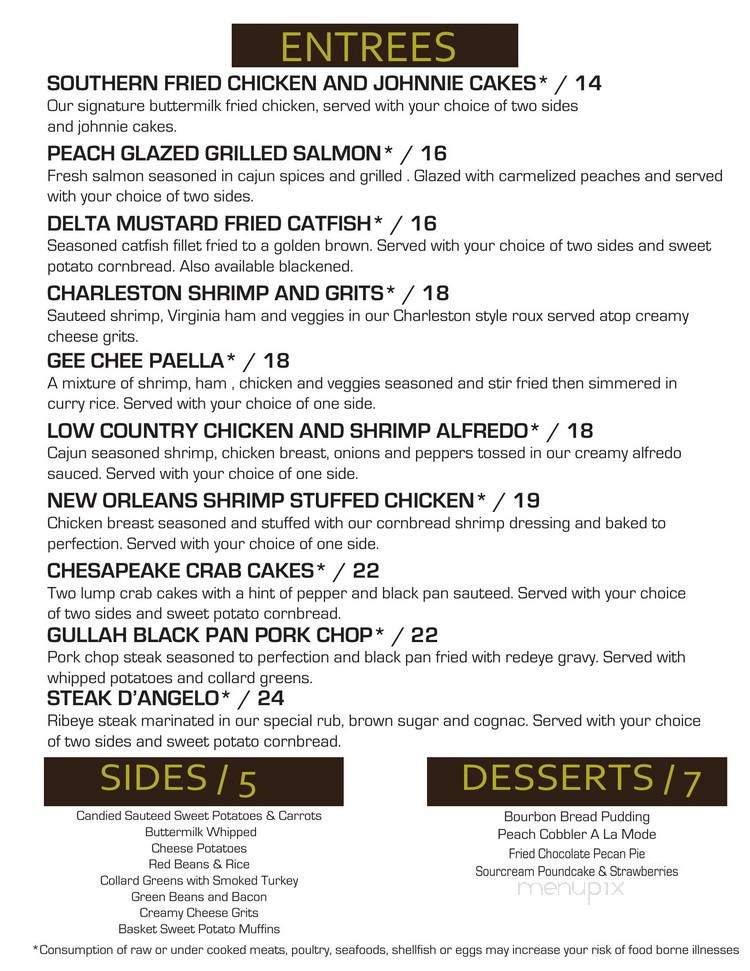 Soulveur Bistro - Chesterfield, VA menu_pic