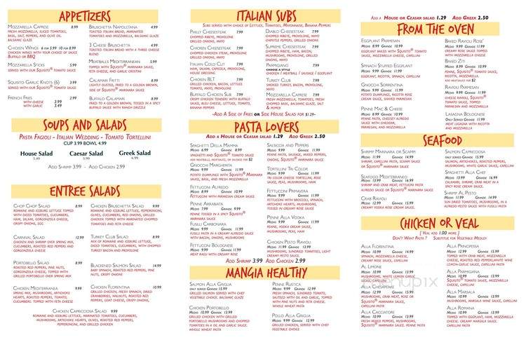 Squisito Pizza & Pasta - Lorton, VA menu_pic