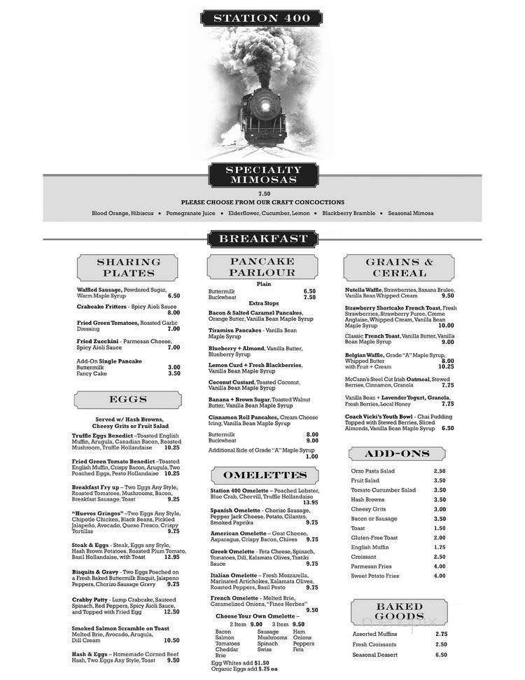 Station 400 Landings - South Sarasota, FL menu_pic