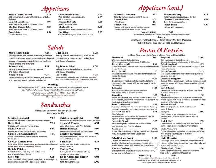 Stefanina's Express - O'fallon, MO menu_pic