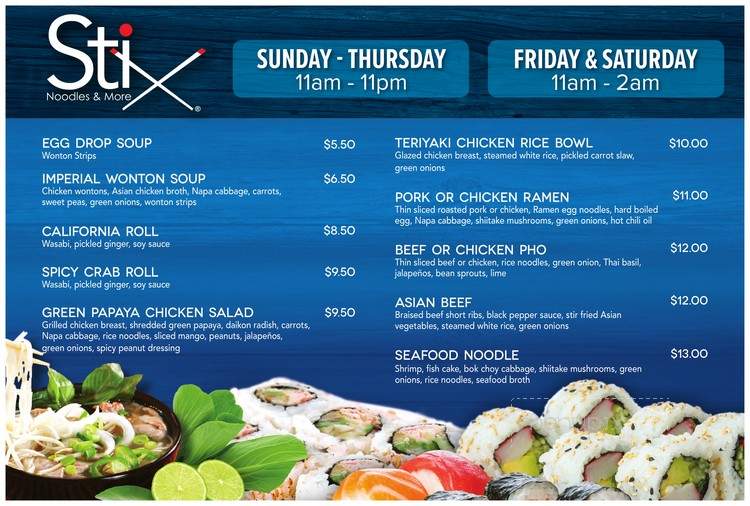 Stix - Valley Center, CA menu_pic