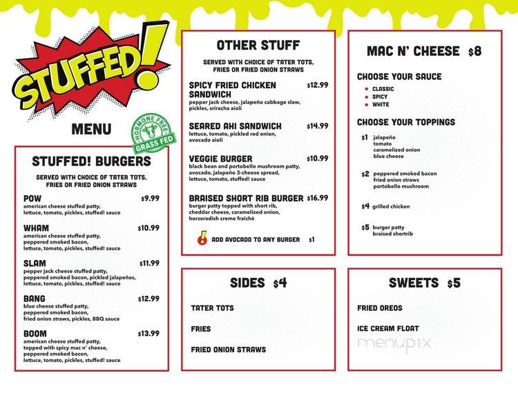 Stuffed! - San Diego, CA menu_pic