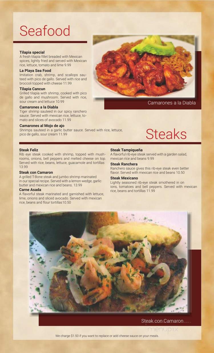 Tacos & Tequila Restaurant and Cantina - Fulton, MO menu_pic
