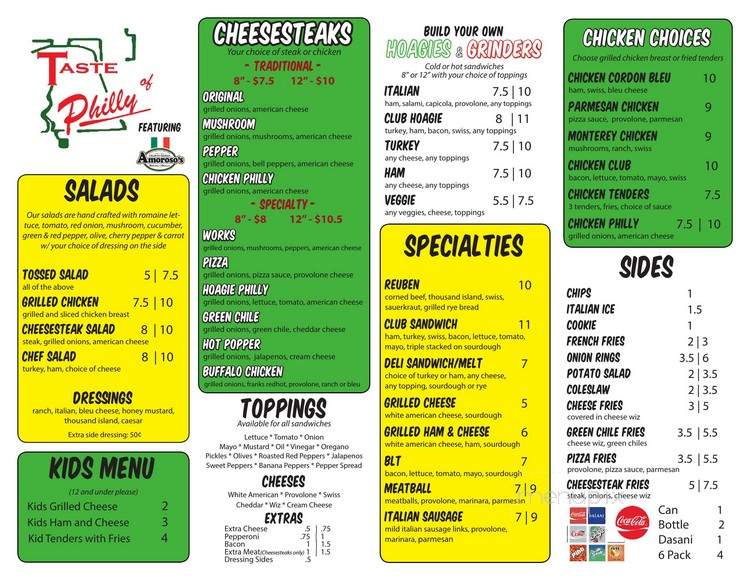 Taste of Philly - Colorado Springs, CO menu_pic