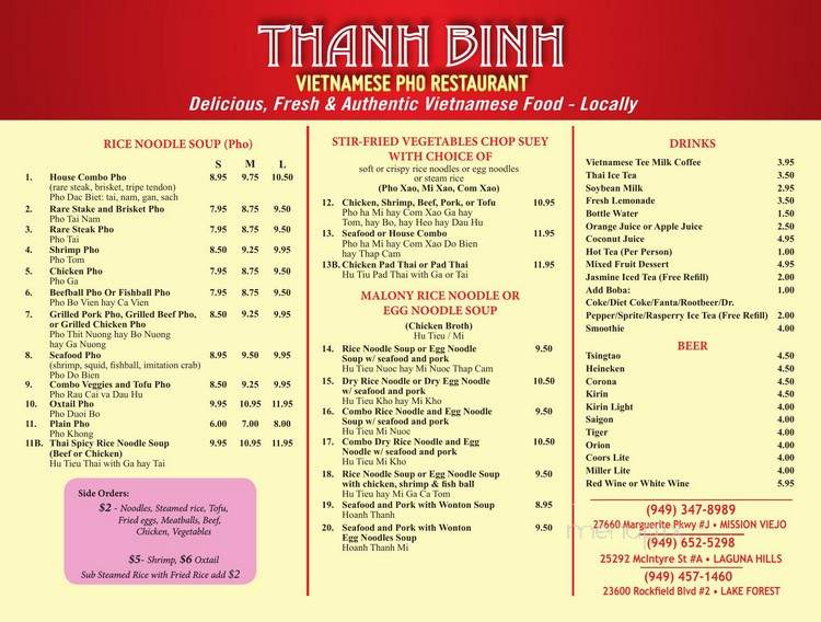 Thanh Binh - Laguna Hills, CA