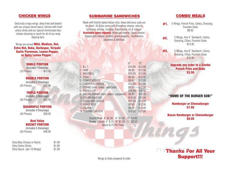 That Wing Place - Anchorage, AK menu_pic