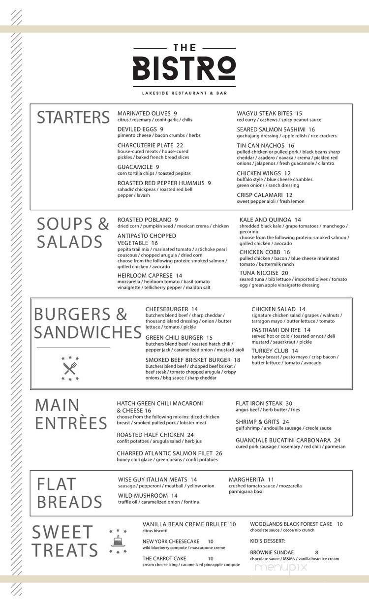 The Bistro - The Woodlands, TX menu_pic