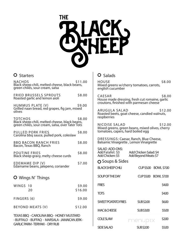 The Black Sheep Providence - Providence, RI menu_pic