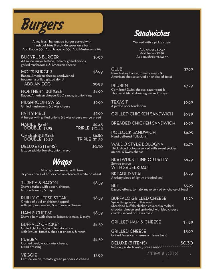 The Bucyrus Diner - Bucyrus, OH menu_pic