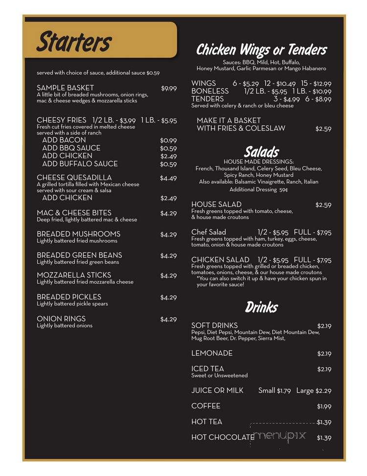 The Bucyrus Diner - Bucyrus, OH menu_pic