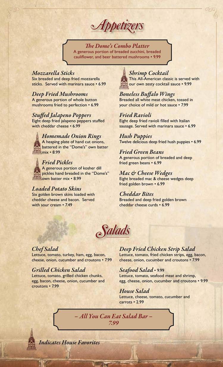 The Dome On Madison - Pittsfield, IL menu_pic