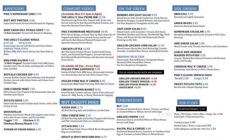 The Grill at Copper Hill - East Granby, CT menu_pic