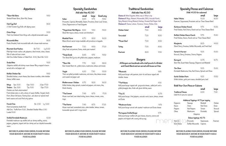The Hungry Goat's Kitchen - Pawtucket, RI menu_pic