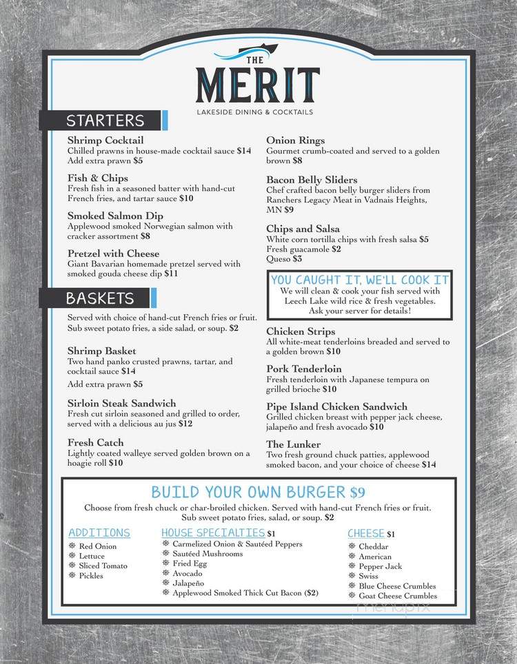 The Merit - Walker, MN menu_pic