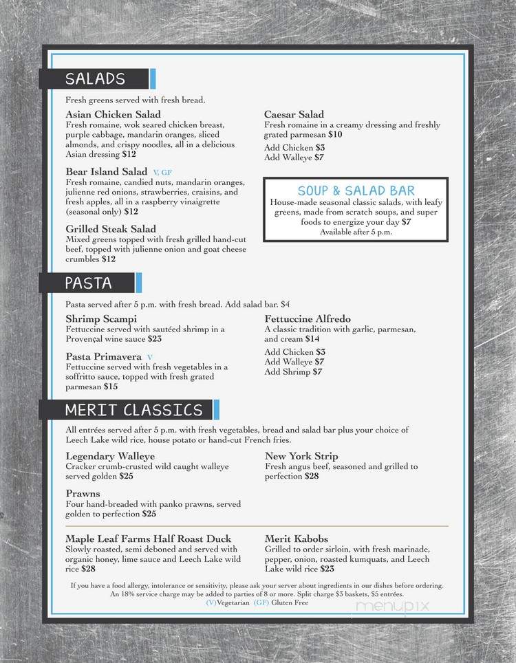 The Merit - Walker, MN menu_pic