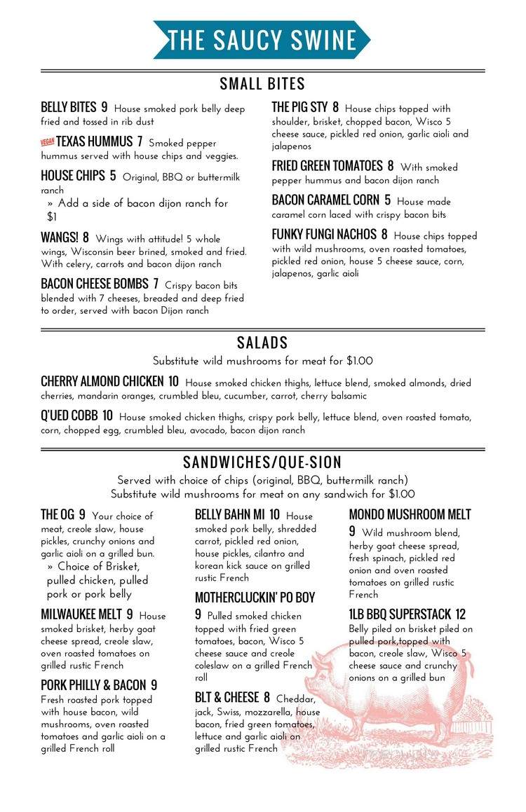 The Saucy Swine - Saint Francis, WI menu_pic