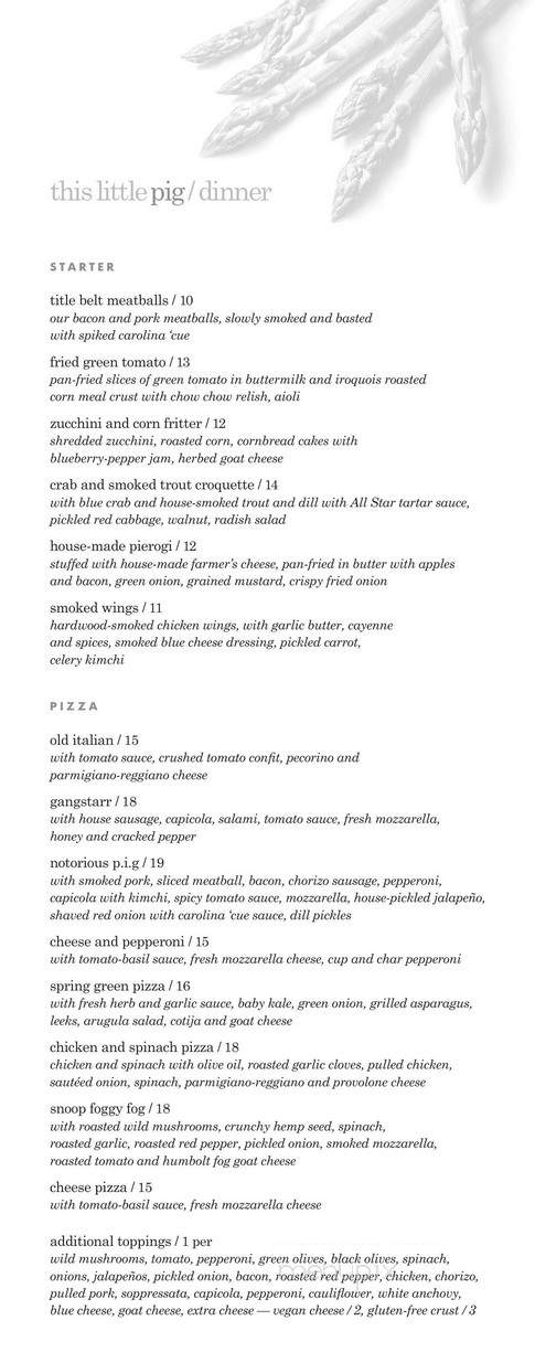 This Little Pig - Buffalo, NY menu_pic