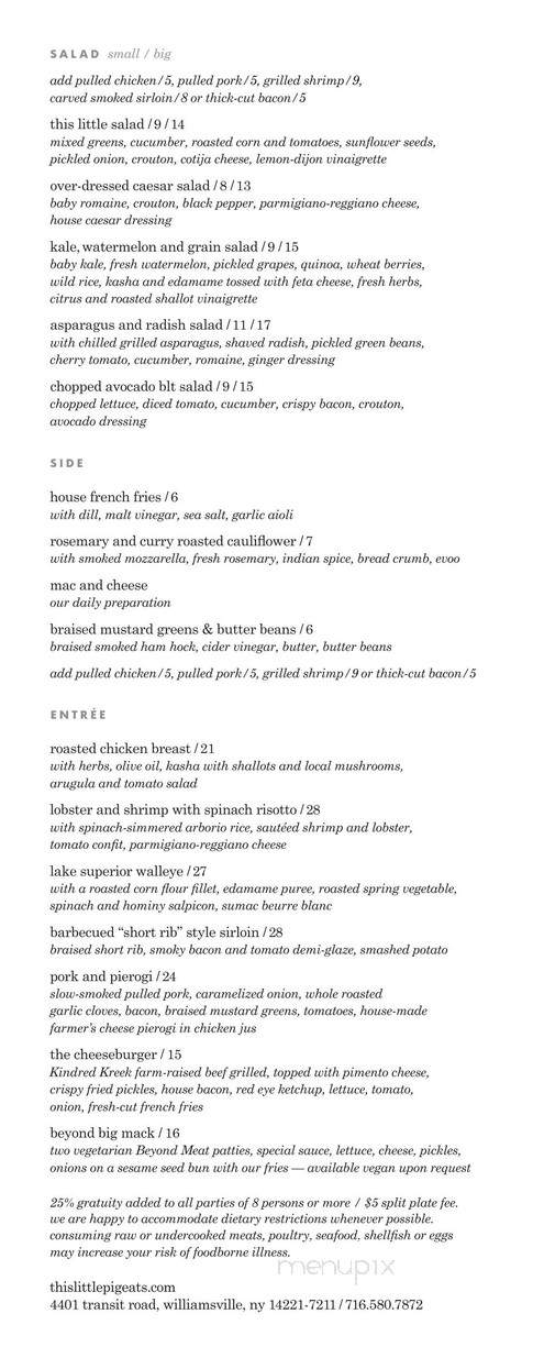 This Little Pig - Buffalo, NY menu_pic