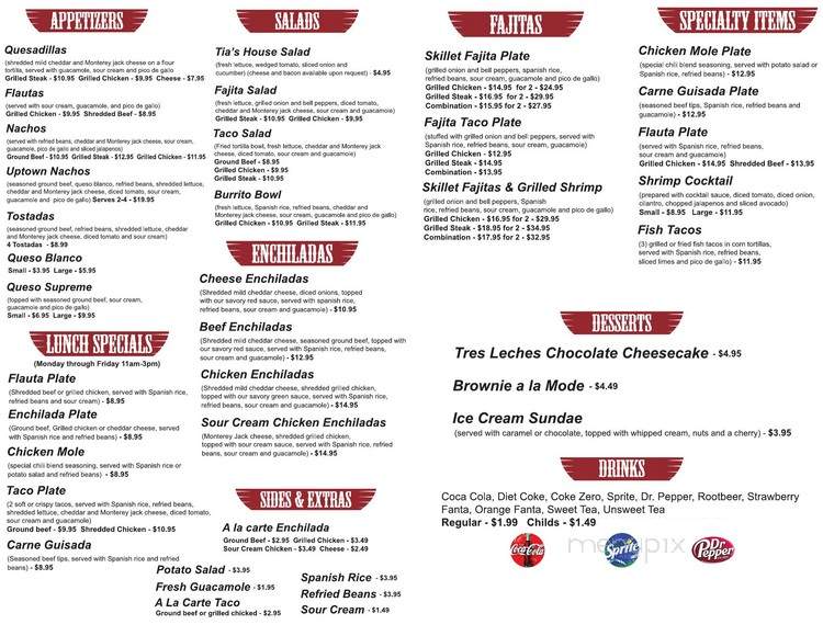 Tia's On The Bluff - Fort Worth, TX menu_pic
