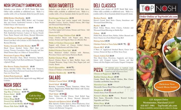 Top Nosh - Westminster, MD menu_pic