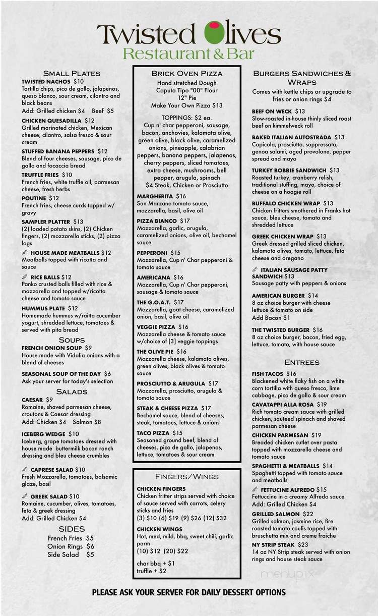 Twisted Olives - Niagara Falls, NY menu_pic