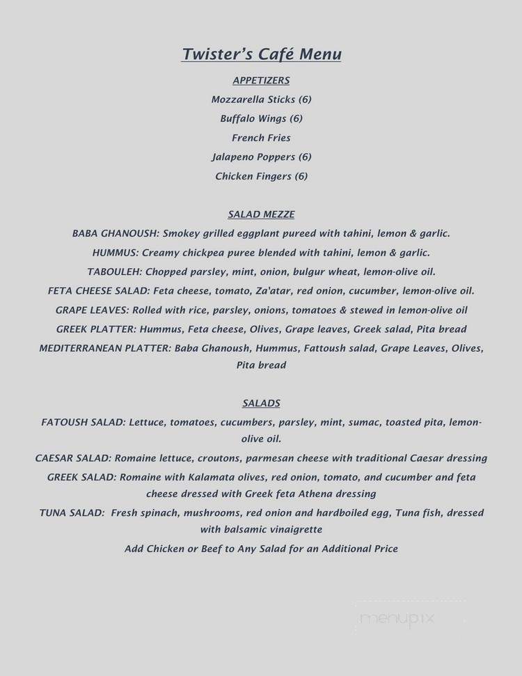 Twister Hookah Bar and Cafe - Astoria, NY menu_pic