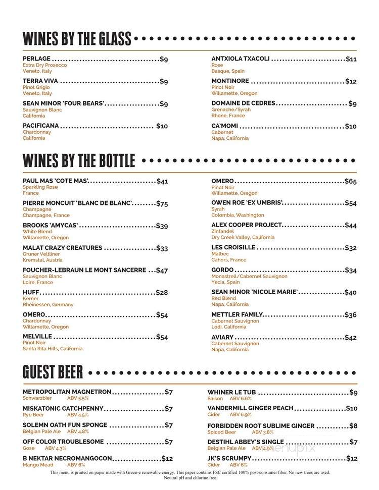 Two Brothers Social Tap - Oak Park, IL menu_pic