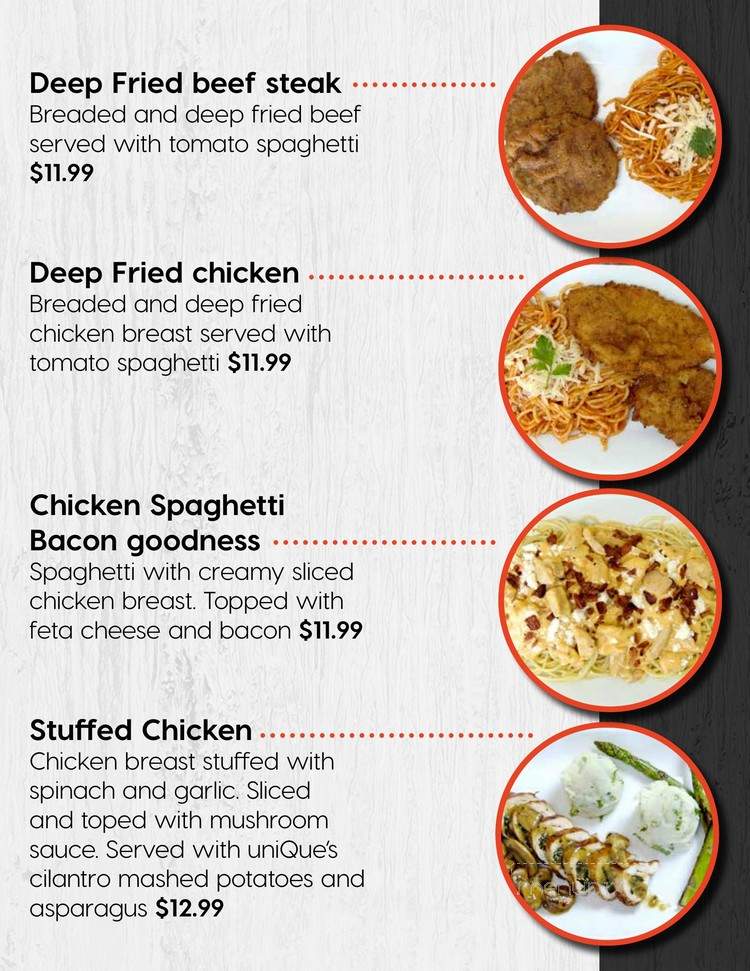 Unique Bite Eatery - Indio, CA menu_pic