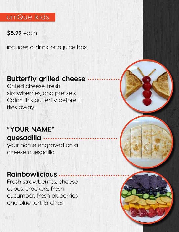 Unique Bite Eatery - Indio, CA menu_pic