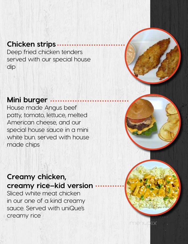 Unique Bite Eatery - Indio, CA menu_pic