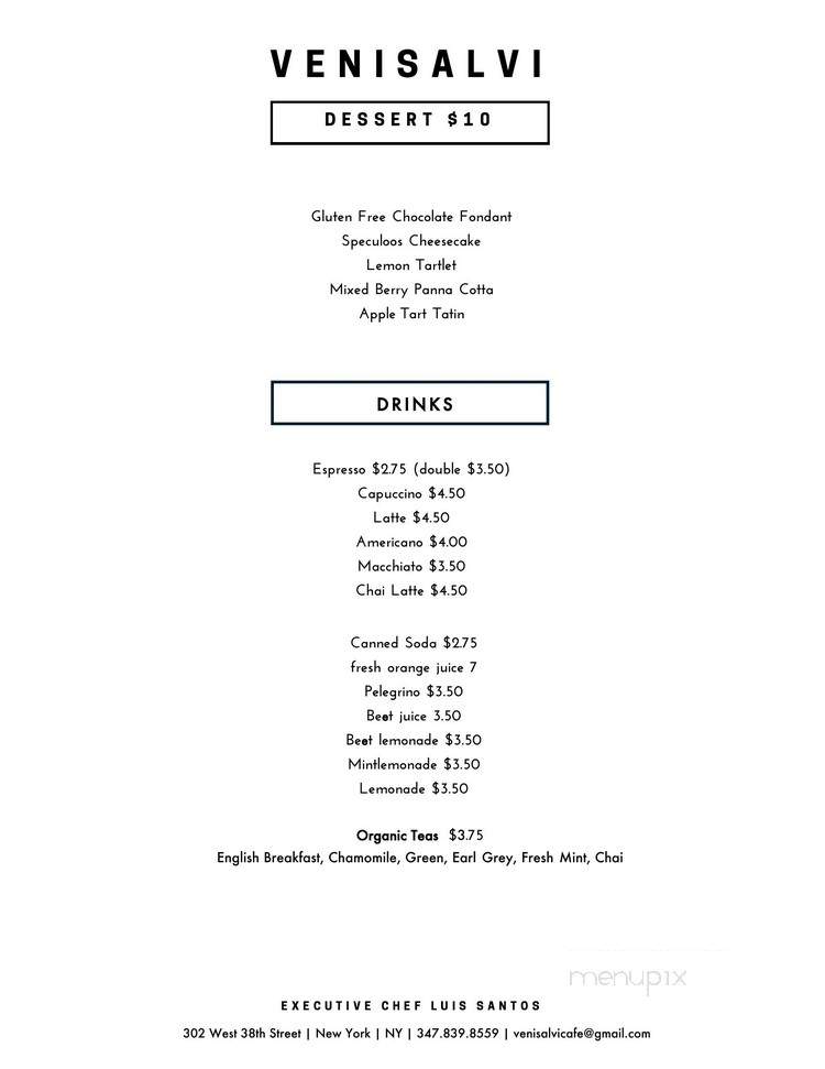 Venisalvi - New York, NY menu_pic