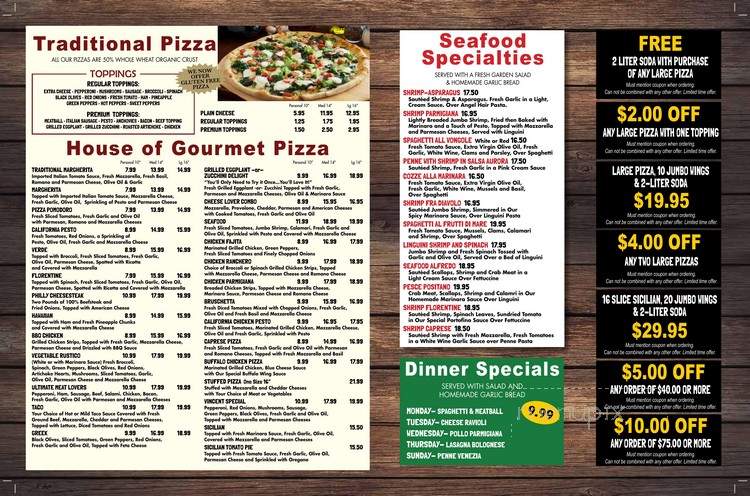 Vincent's Pizzeria & Grill - Collegeville, PA menu_pic