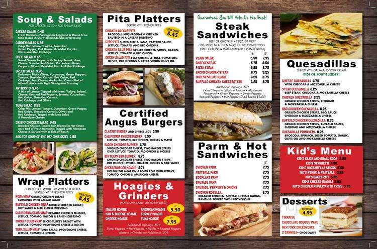 Vincent's Pizzeria & Grill - Collegeville, PA menu_pic