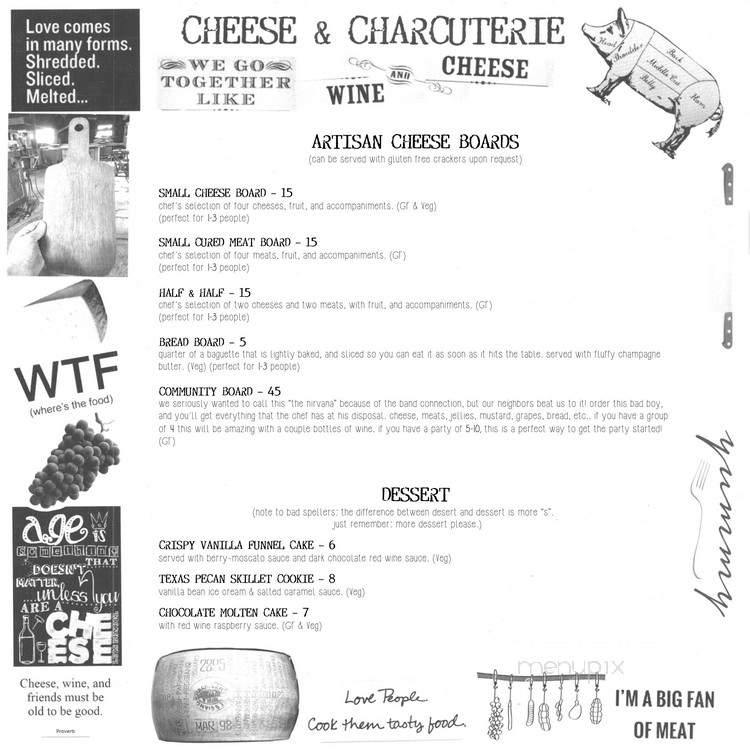 Vino & Vinyl - Sugar Land, TX menu_pic